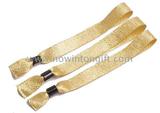 gold thread personalized custom polyester wristband